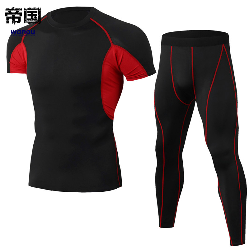pantalon negro camisa roja hombre