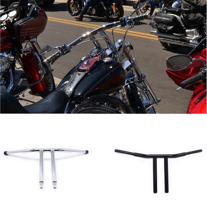 

10" Riser Handlebar Motorcycle Handle Bar Drag T-bar for Touring Sportster XL883 XL1200 Softail Dyna