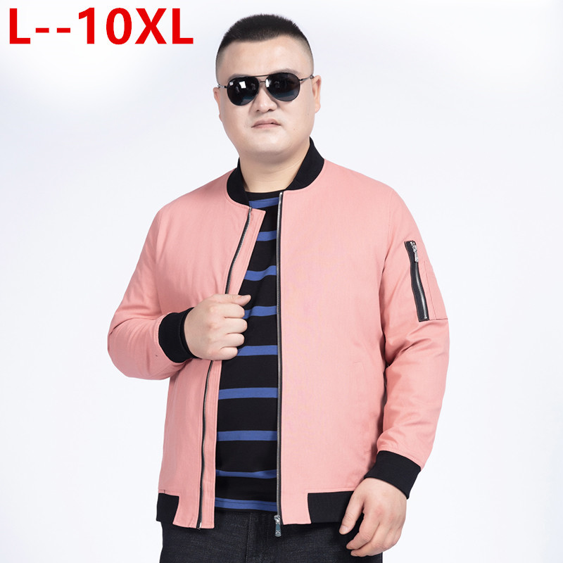 

10XL 8XL 6XL 5XL Mens Spring Summer Jackets Casual Thin Male Windbreakers College Bomber Pink Windcheater Hommes Varsity Jacket