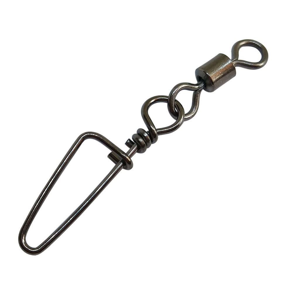 1000 pieces Fishing Swivels Rolling Swivel with Coastlock Snap Terminal Tackle #4/0-#12 Stainless Steel Carp Fishing Connector-image-397827595