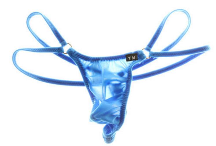 

Men's G-Strings wholesale 2019 New style FINE TM underwear men's silky double belt thong belt ring sexy underwear men's T pants 3pieces/lot, Red