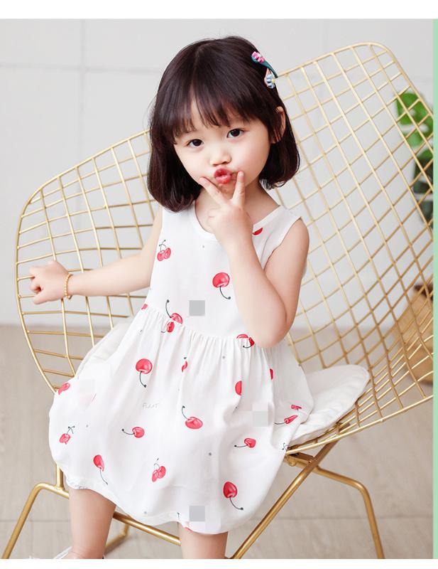 

2020 Summer Girls Dresses Kids Elegant Princess Dress Sleeveless Cute Sundress 2 3 4 5 6 7 8 Years Children's Clothing, Beige