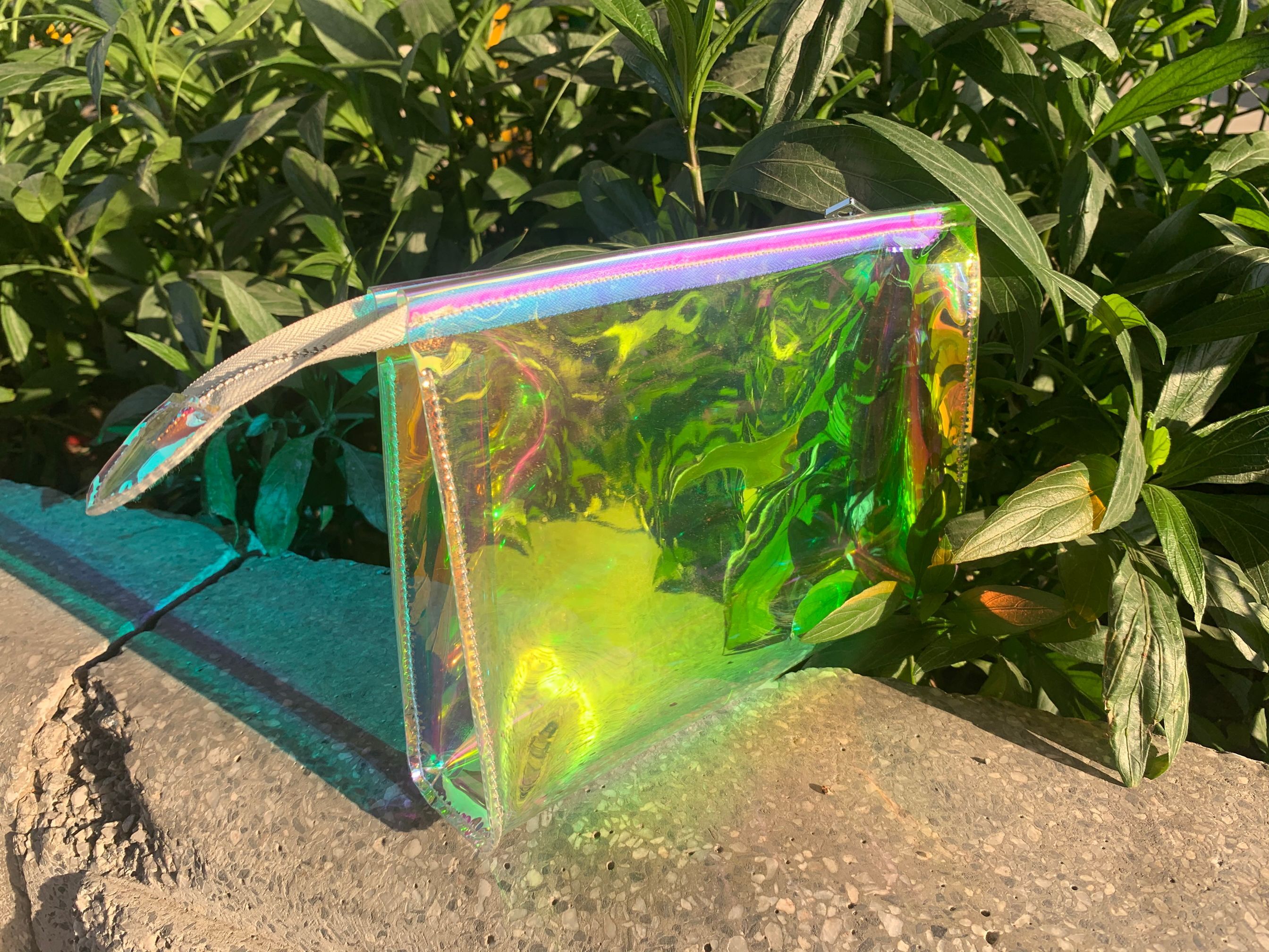 

Designer Tote Bag Shopping Bag Designer Luxury Handbags Purses Fashion Clear Dazzle Iridescent Color High-Capacity PVC Artwork Lady Handbag, 37*33 clear