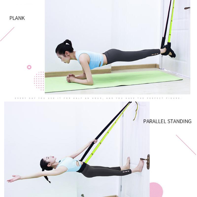 

Indoor Door Flexibility Fitness Band Pilates Yoga Gym Leg Stretcher Pull Rope Women Yoga Gym Energy Durable Decor, Green