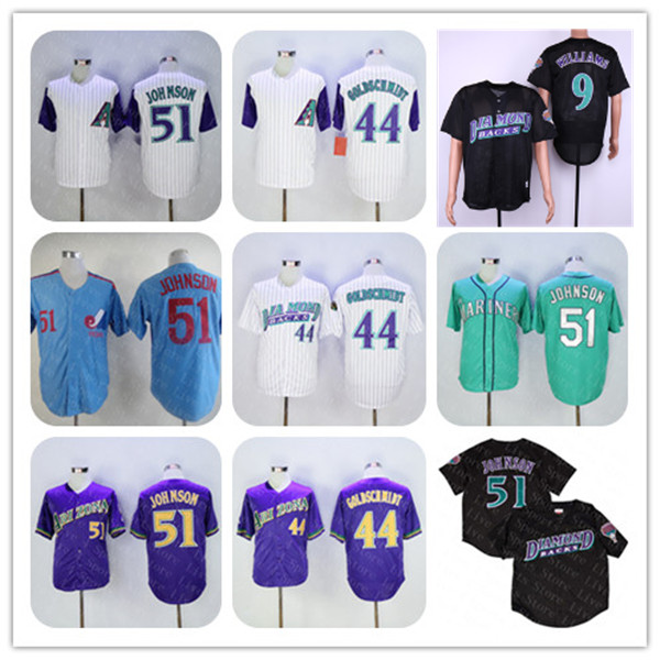 

Men Randy Johnson Jersey 2018 Hall Of Fame Matt Williams Luis Gonzalez Goldschmidt Cream Purple Pinstripe Black Stitched Shirts S-3XL, As pic
