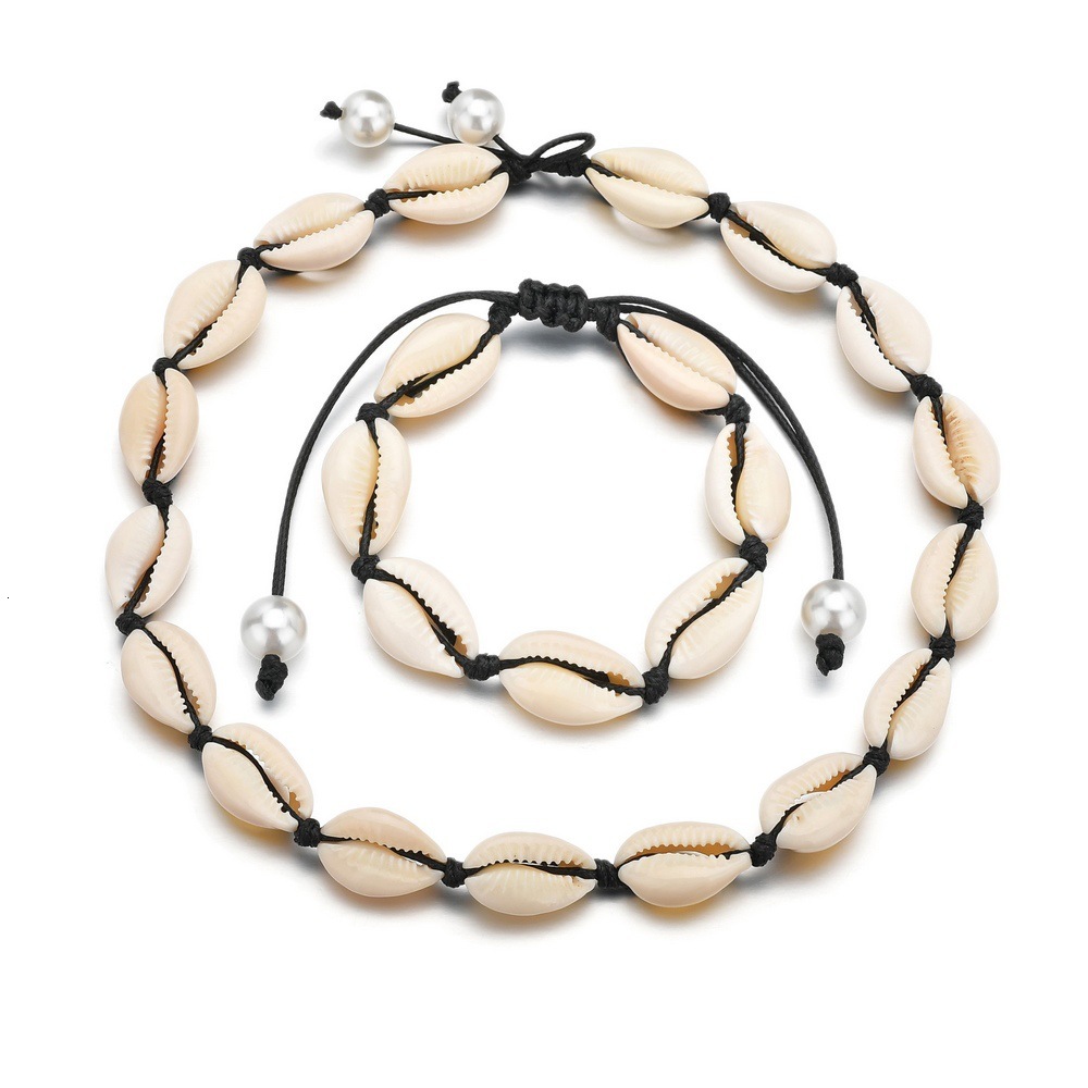 

Accessories Posimi Second Manual Shell Necklace Bracelet Set Ornament, N1605