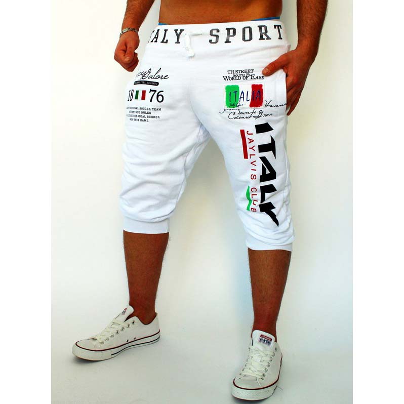 

Mens Designer Luxury SportPants Males Sports Digital Printed Design Casual Cropped Trousers Fitness Fashion Trend Pants Wholesale, Black
