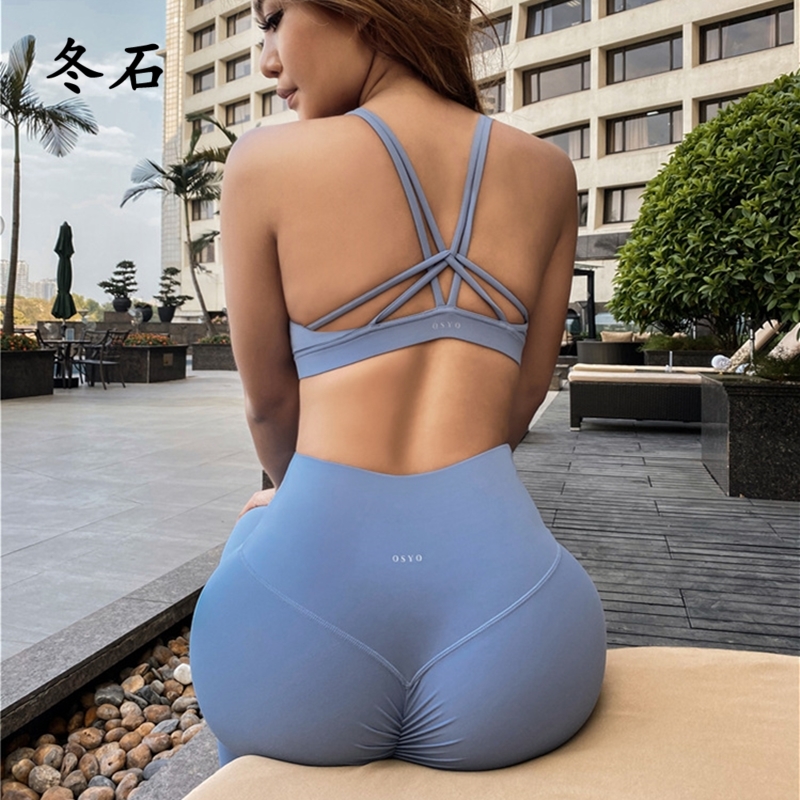 

2 Piece Women Gym Suit Yoga Sets Women Sport Leggings Yoga Pants+Padded Bra Fitness& Bodybuilding Sports Clothing Set, Blue brawx1234