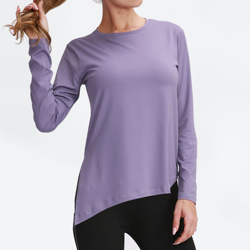 camiseta morada mujer