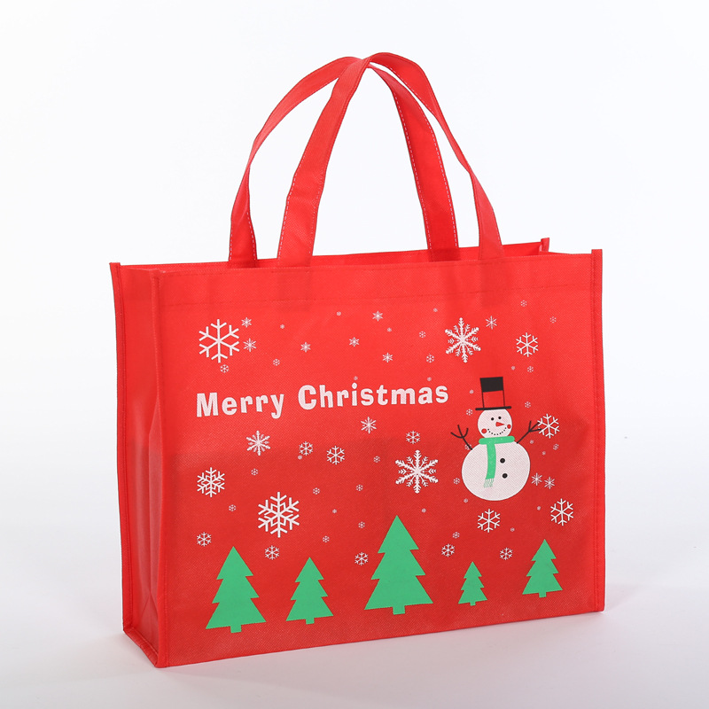 

Christmas Gift Bag Wrap Festival No Woven Fabric Multi Pattern Tote Bags Adult Child Red Clothing Sack 1 3hc L1
