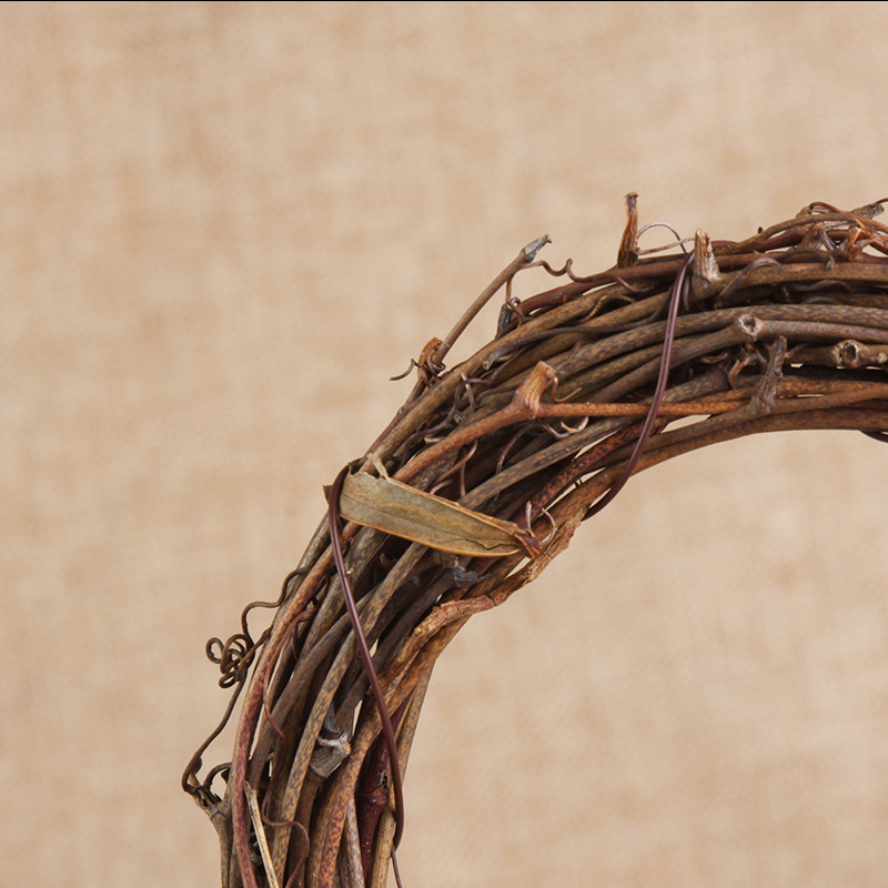 

Hot Sale Retro Christmas Wreath Hang Natural Garland Dried Rattan Xmas Home Wall Decor, 8cm