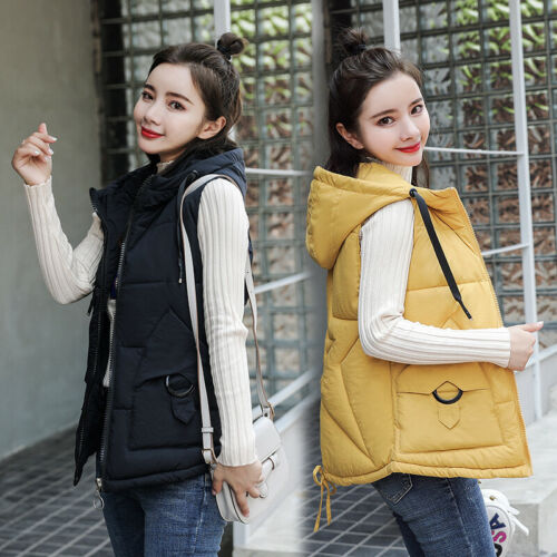 

Autumn and winter down cotton women' new wild warm short paragraph sleeveless vest Size -XXL, Yellow