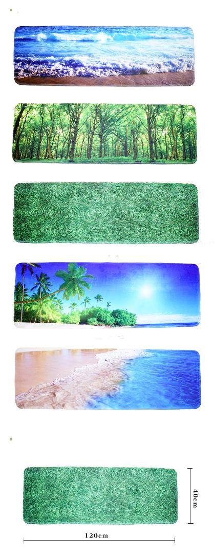 

40*120cm new European and American floor mats kitchen carpet bathroom mat long HD printing pad