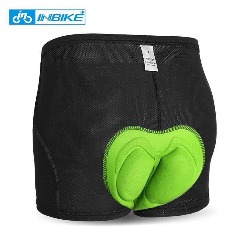 

INBIKE Men' Cycling Underwear Silicon Gel Bicycle Mountain MTB Shorts Riding Bike Sport Underwear Breathable Tights Shorts, Foam pad style