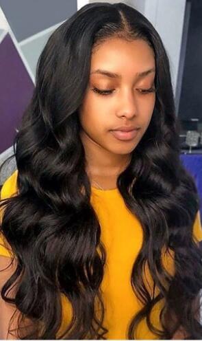 

2021 selling fashion Lace Frontal Wig Pre Plucked With Baby Density Remy Brazilian Body Wave Human Hair Wigs, Light brown