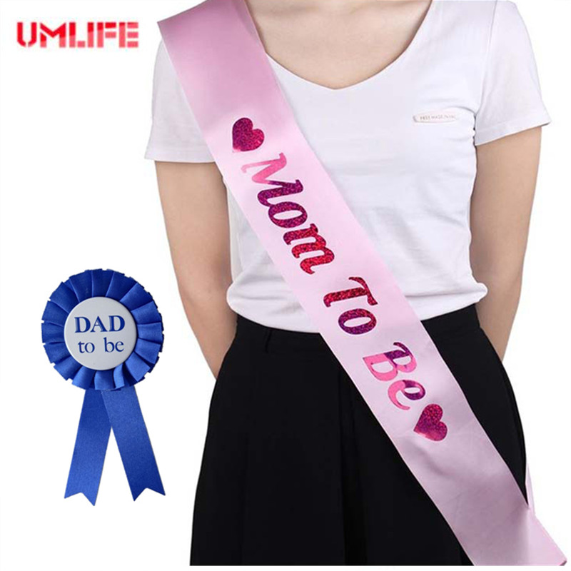 

Mommy Souvenir Mom To Be Sash Baby Boy Girl Shower Decoration Sash Newborn Party Decoration Pregnant Mom Favor Gifts DAD TO BE