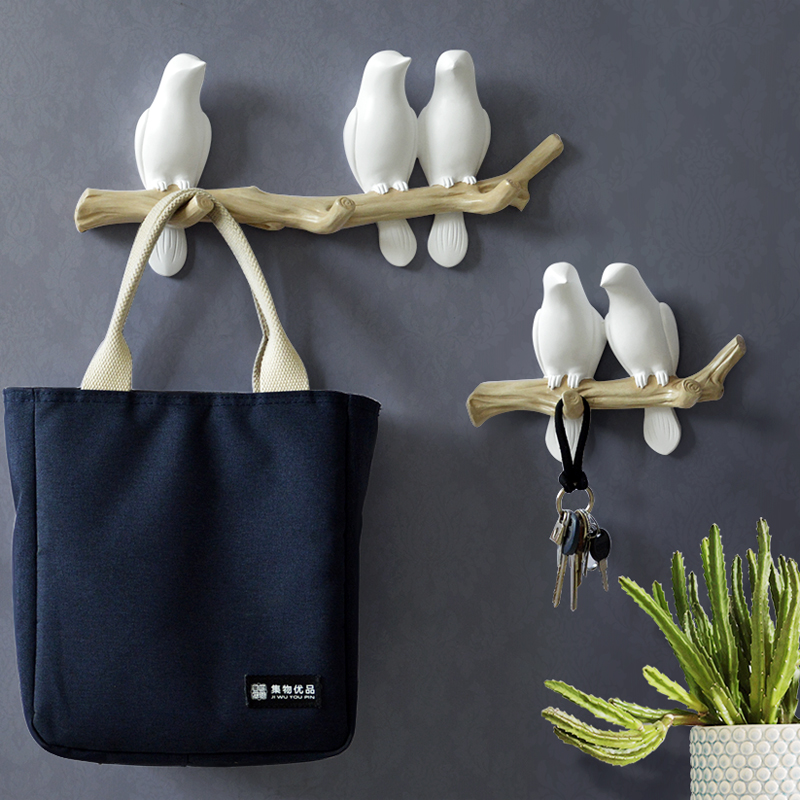 

Wall Decorations Home Accessories Living Room Hanger Resin Bird key Bedroom kitchen Coat Clothes Towel Hooks Hat Handbag Holder