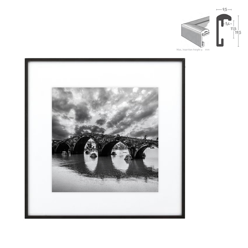 

Classic minimalist aluminum square size 12x12inch 16x16in 20x20inch photo frame
