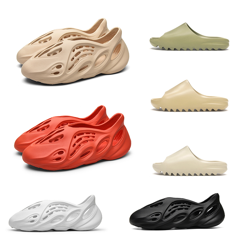 

kanye west shoes slippers Foam Runner sandal women mens designer flip flops slides sandals sliders triple black white platform house slipper, Resin