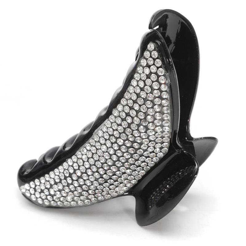 HOT LADY Grande Fiore Capelli Coccodrillo in Plastica ARTIGLI Fascetta clip cristallo strass