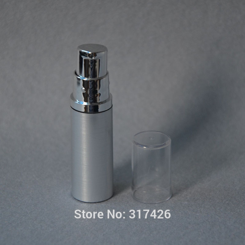 

5ml golden silver vacuum airless lotion bottle with pump mini refillable portable uv airless bottle