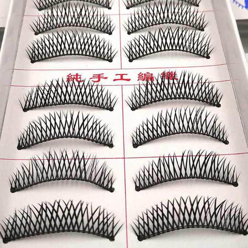 

10 Pairs Fashion Natural Handmade Long False Eyelashes Double False Eyelashes Natural Thick Crossed Bare Makeup