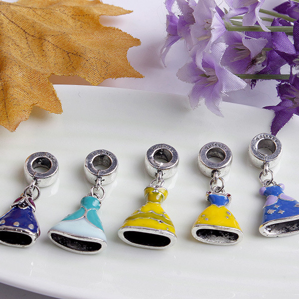 

Metals Cartoon series princess dress pendant key chain lovely Cinderella dress bracelet accessories