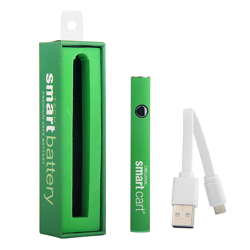 

Smart Cart Battery 380mah 510 Thread Voltage Adjustable Vape Battery Smart Cart Preheating Batteries Bottom Charge USB Port