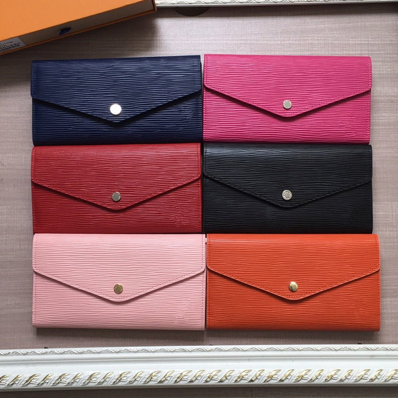 

Top quality original leather classic designer wallet long purse money bag zipper pouch coin pocket note designer clutch model M60528, Pink