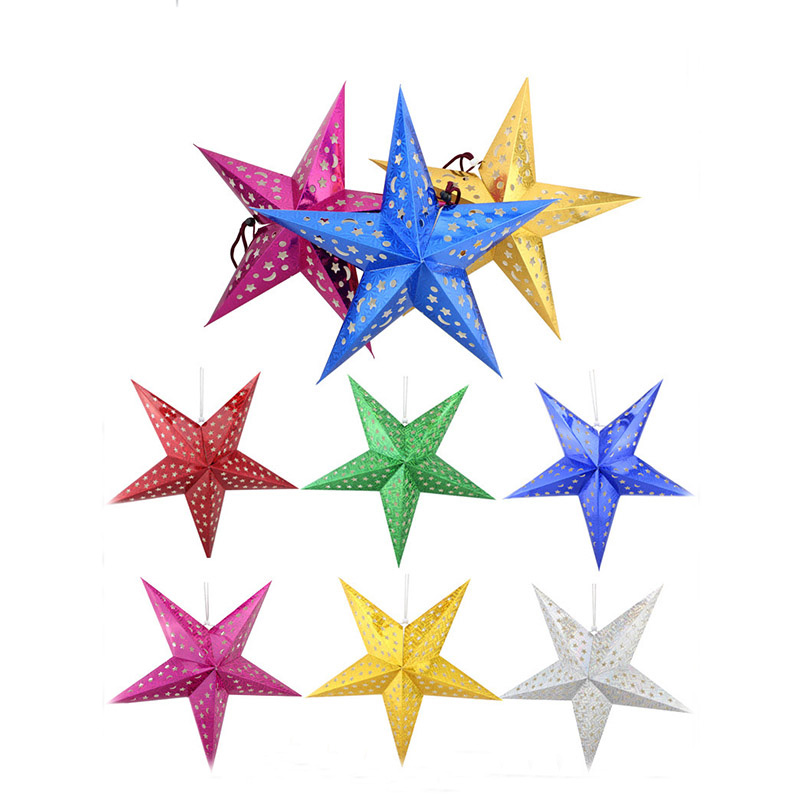 

Leeiu Laser Paper Christmas Star Hanging Pendant Xmas Tree Christmas Decoration Ornament 2019 New Year Party Supplies Home Decor