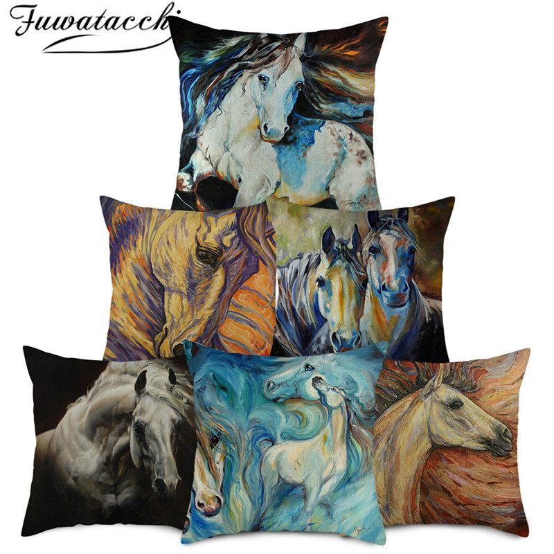 18/"Art Home Decorative Forest Animal Couch Cushion Cover Zebra Tiger Pillow Case