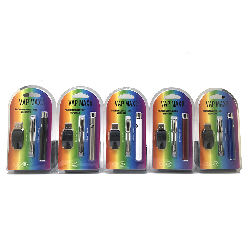 

Electronic Cigarette Kit Vap Max E Cigarette Kit 350mAh Vertex Preheat With 1.0ml Pen 0.5ml Vape Cartridge USB Charger Battery VV Htaxs