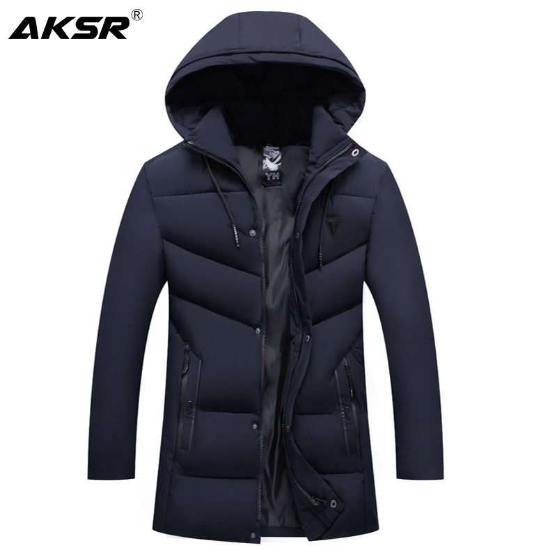 

-30 Celsius Men's Winter Jacket Hooded Thick Warm Winter jacket Coat for Men Large Size Windbreaker Parkas Coats Jackets Men LY191225, Black