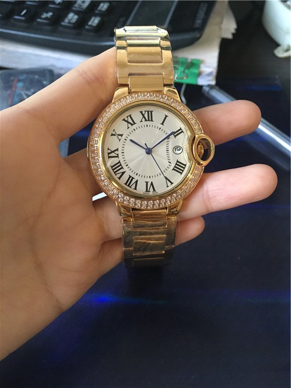 Hot sell new fashion classic man quartz movement watch luxury Stainless steel luxury watch quartz watch male clock gold color ca26-image-504882983