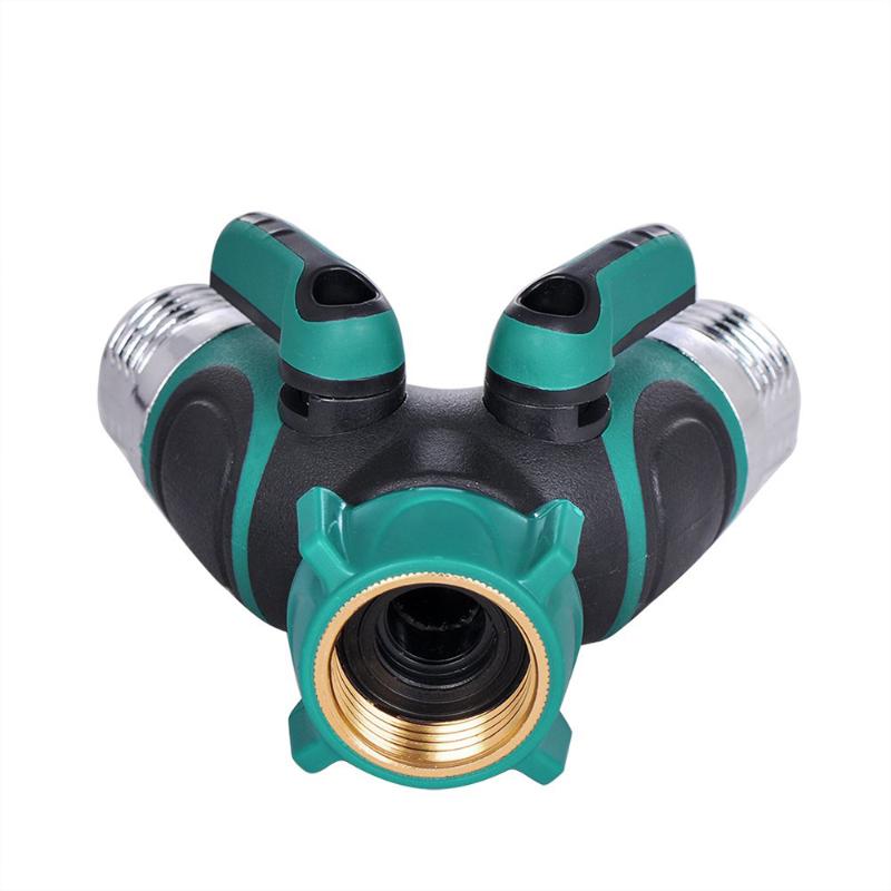 

Water Hose Dispenser for Outdoor Faucet Sprinklers Drip Systems Garden Joint Water Pipe Joint Y Type Double Pass Splitter