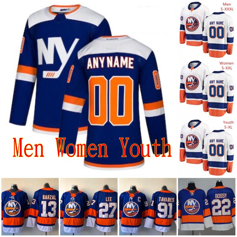 

Stitched Custom New York Islanders 13 Mathew Barzal 55 Johnny Boychuk 6 Ryan Pulock 53 Casey Cizikas 27 Anders Lee Men Women Youth Jersey, As pic