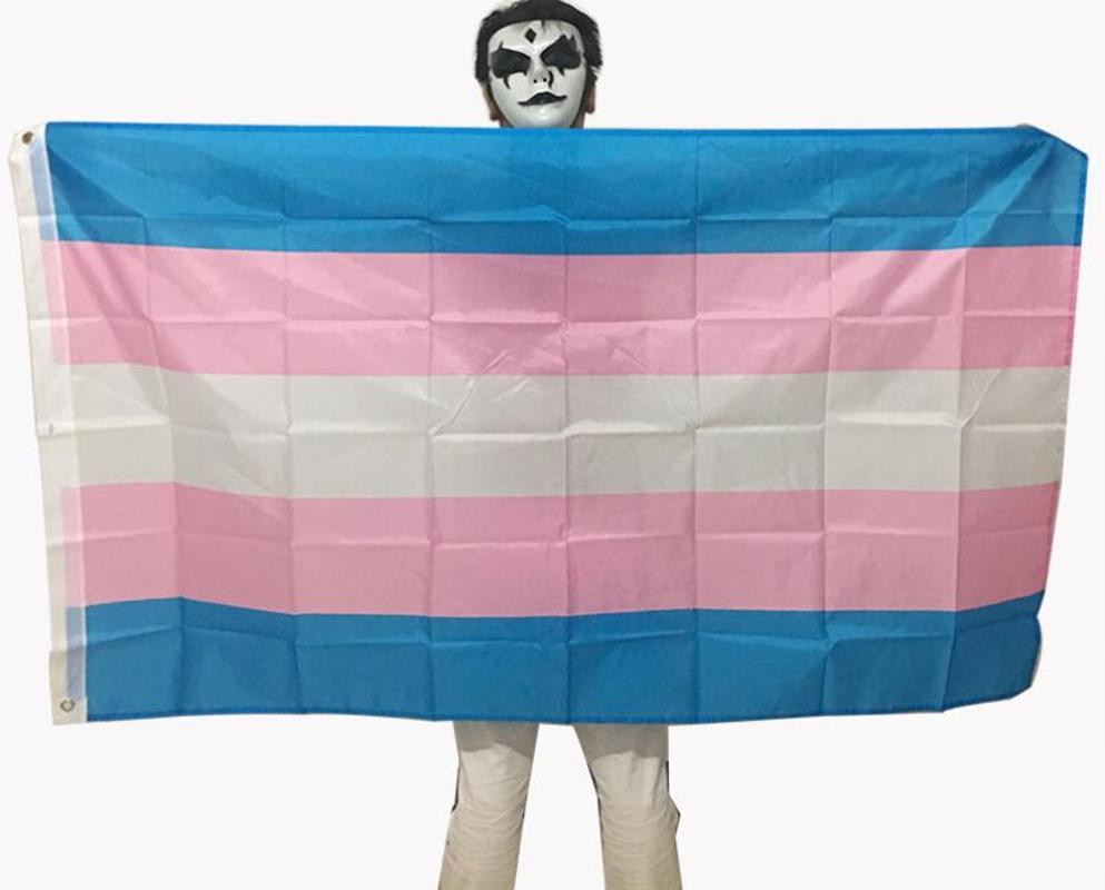 

By DHL 50pcs Pride Flag LGBT 90*150cm Pink Blue Rainbow Flag Home Decor Gay Friendly Banners Cheerleader pompom