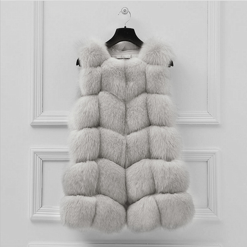 

Fashion Faux Fur Coat Women Autumn Winter Jacket Waistcoat Casual Slim Sleeveless Fake Fur Vest Warm Overcoat Jacket Female, 01