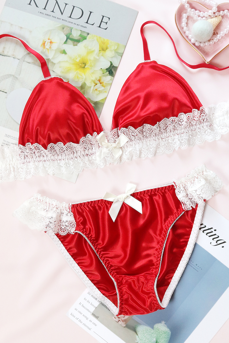 conjunto ropa interior mujer rojo