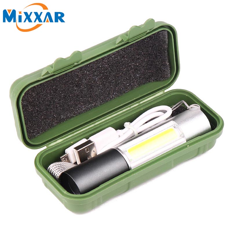 

ZK40 USB Rechargable LED Mini 3 Lighting Mode Waterproof Torch Zoomable Stylish Portable Lighting