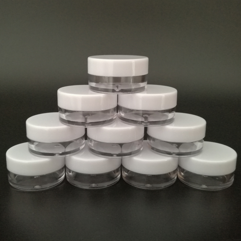 

3g 3ml Clear Round Empty Cosmetic Jar Pot Eyeshadow Makeup Face Cream Container Bottle Capacity 3g