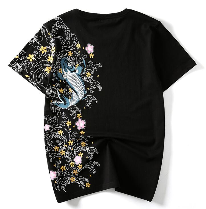 

Mens Designer T Shirts Summer T Shirt Fish Embroidery and Printing T Shirt Hip Hop Fashion Men Women Short Sleeve Tees Size -5XL