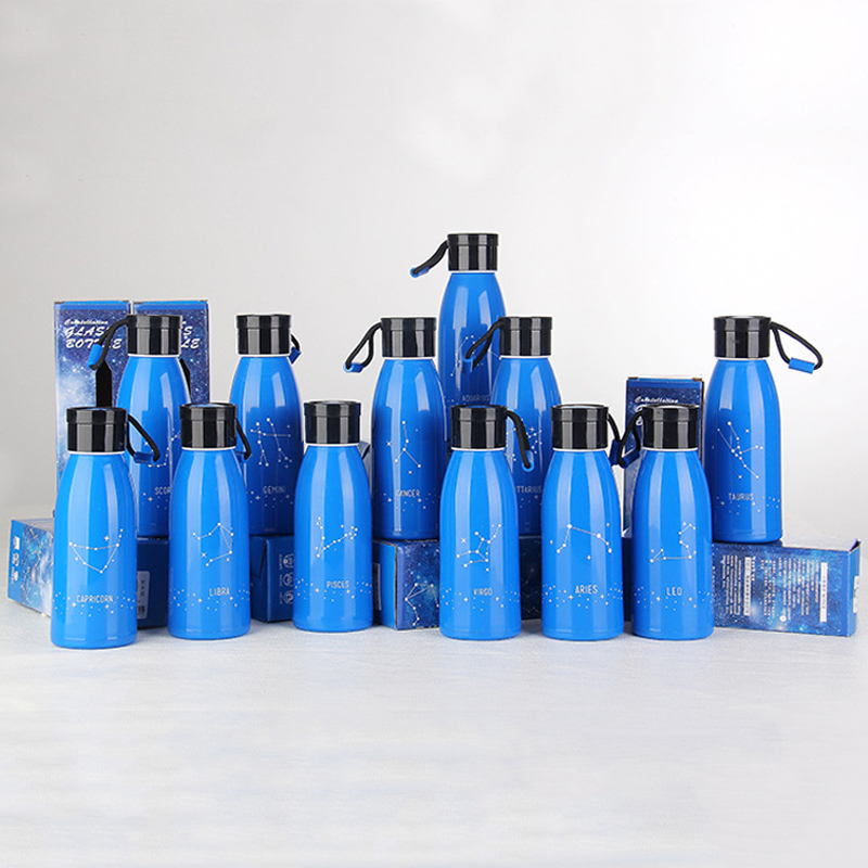 

Creative Twelve Constellations Water Bottle 300ml 10oz Insulate Double Layer Glass Bottle Fashion Glass Water Bottle Customizable DBC VT0481