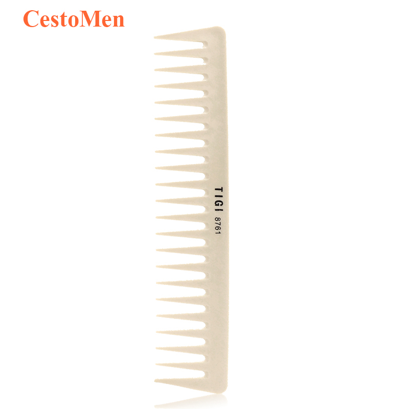 

CestoMen Salon Hair Cutting Barber Comb Wide Teeth Hairdresser Styling Hair Comb Resin Material Anti-static Plastic Cutting