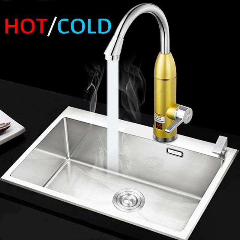 

220V 3000W Instant Electric Tankless Cold/Hot Water Heater Shower System Tap Faucet Digital Display