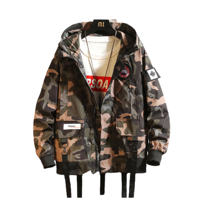 

Casual camouflage bomber hoodie jacket jacket men's waterproof zipper long sleeve sports fashion Men's hoodie, 001