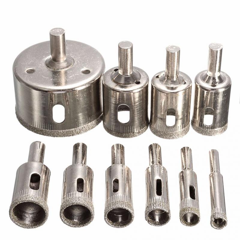 10PCS 6-30 mm Verre Trou Opener Set Diamond Coated Drill Bit Scie carreaux en céramique
