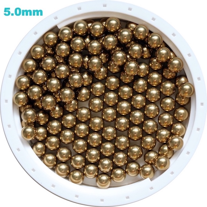 

5mm Solid Brass (H62) Bearing Balls For Industrial Pumps, Valves, Electronic Devices, Heating Units and Furniture Rails