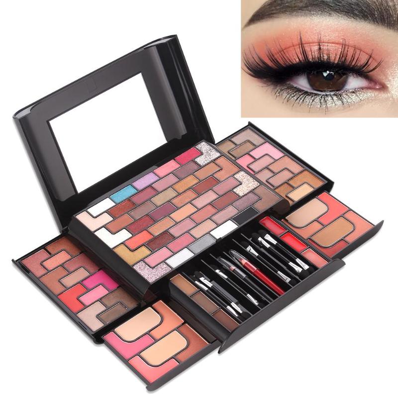 

Makeup Sets 68 Color Makeup Kits For Women Cosmetics Box Sequins Pink Eye Shadow Glitter Golden Powder Eyeshadow Pallete set 40P