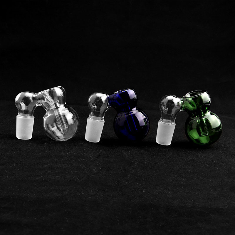 

Glass Ash Catcher Bowls With Bubbler And Calabash Male Female 10mm 14mm 18mm Glass Ashcatcher Bowls For Glass Bongs Oil Rigs Water Pipes